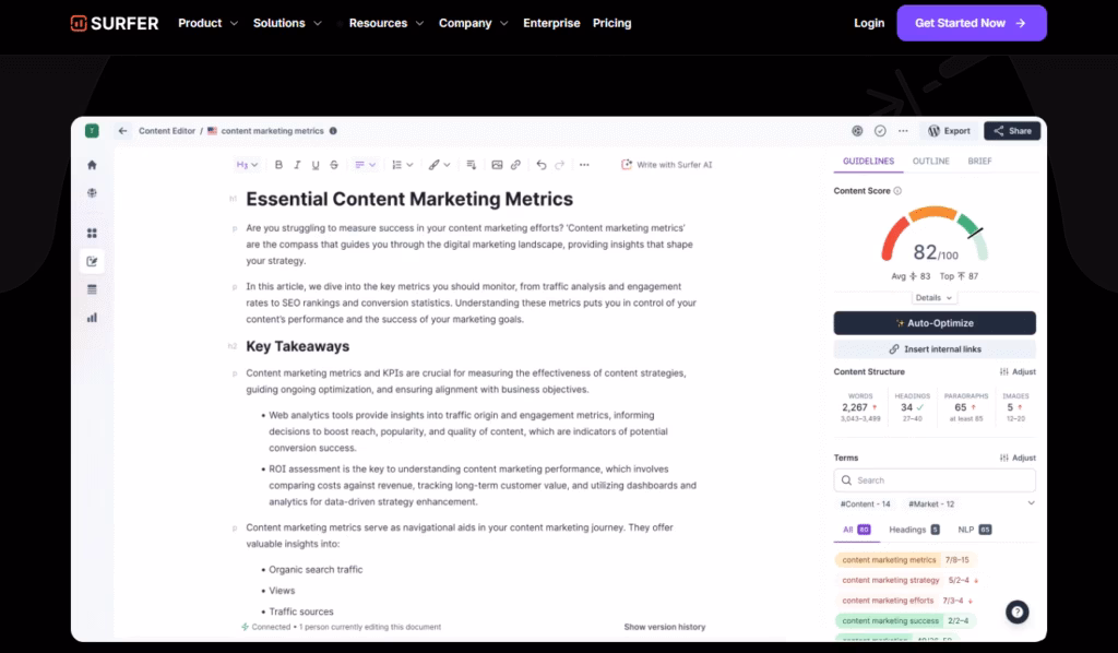 Via Surfer SEO surfer seo ai tool