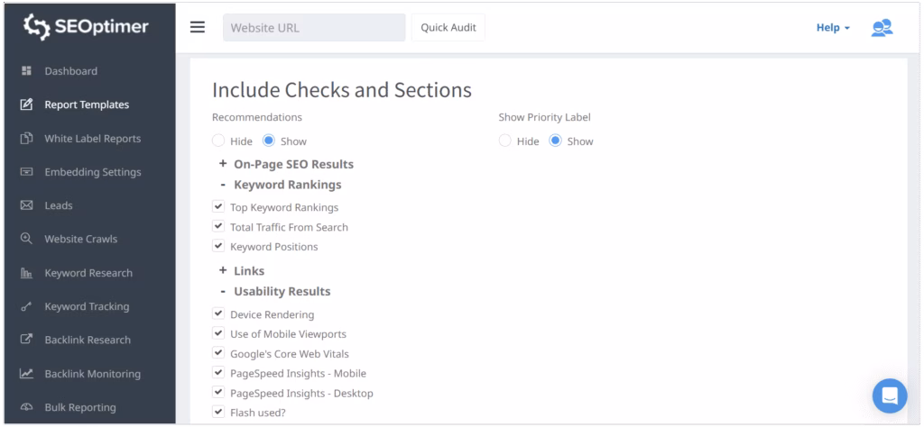 via SEOptimer seoptimer customizing reports